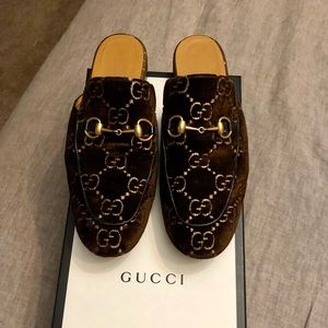 Gucci velvet Princetown Mule